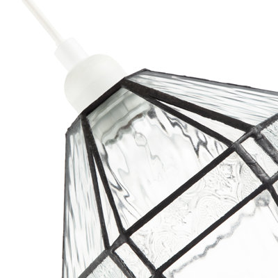 19cm H Glass Novelty Pendant Shade ( No Direct Attachment Method ) in Black