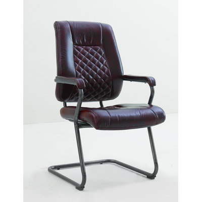Chaise d’appoint en cuir véritable Rockett