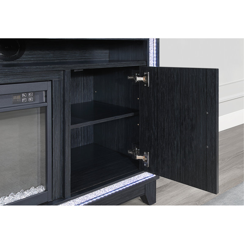 Dark Grey 72 Inch Fireplace, Dark Gray 