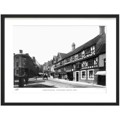 Shrewsbury, Unicorn Hotel 1891 - Single Picture Frame Print