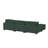 Milbrey 5-Piece Upholstered Hunter Green Corduroy Modular Sectional Sofa With Removable Ottomans & Throw Pillows-1062816594