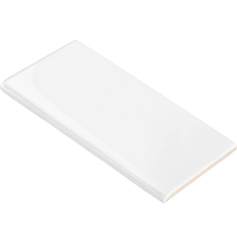 Basic White 6" Bullnose, White Polished