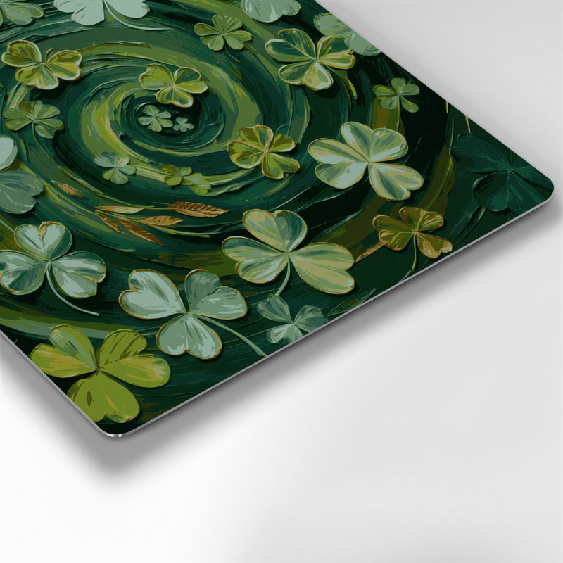 Art mural en métal Botanical Clover Green, H 16 po x l 16 po