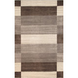 Tribal Striped Area Rug in Brown / Brown