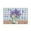 Tapis antidérapant mauve lavande à carreaux 47 po x 31 po