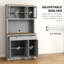 Armoire garde-manger 71 po avec buffet micro-ondes et huche 71 po-407021492