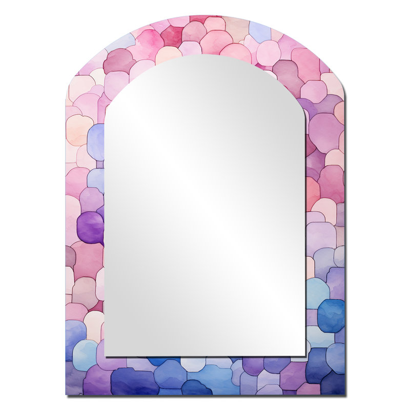 Miroir mural bleu et rose Twilight, 34 po x 25 po