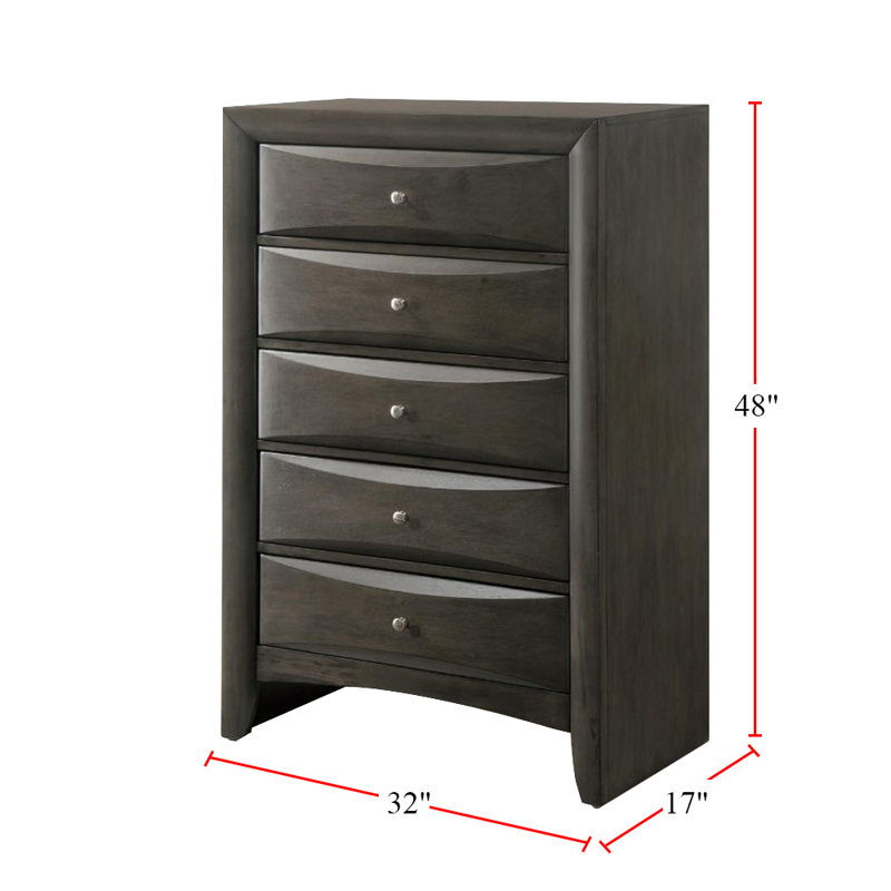 Houchins 5-Drawer Chest, Gray Oak 1