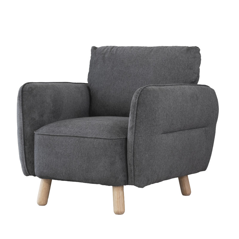 Upholstered Armchair, Dark Grey