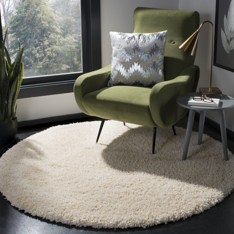 Irmtrud Area Rug, Round 12', Ivory 
