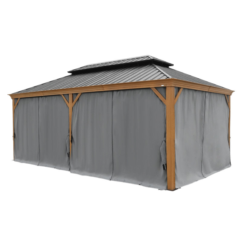 Pavillons de jardin en acier galvanisé 12 x 20 pi avec rideaux en filet