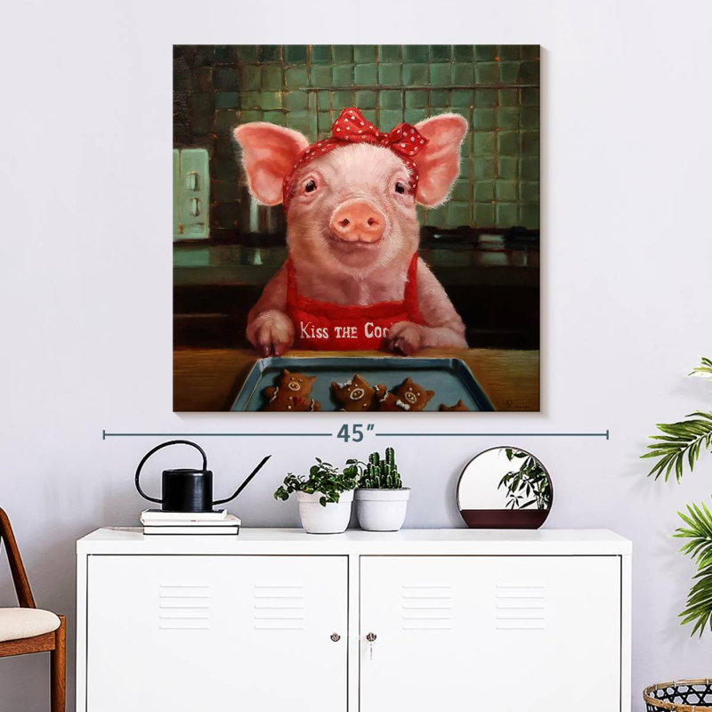 Crowle Gingerbread Pigs, 33" H x 33" W