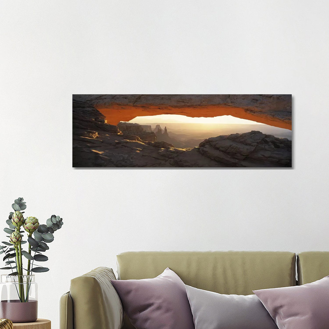 Glowing Daytime View Through Mesa Arch, Canyonlands National Park, Utah, USA