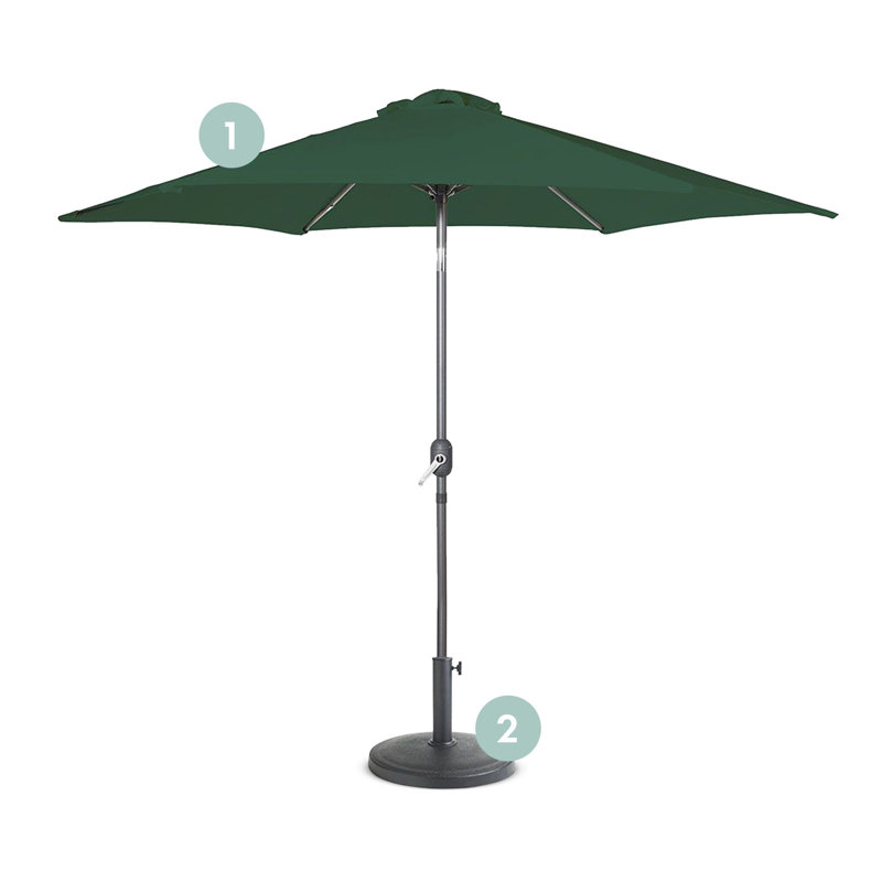 270cm Market Parasol, Green