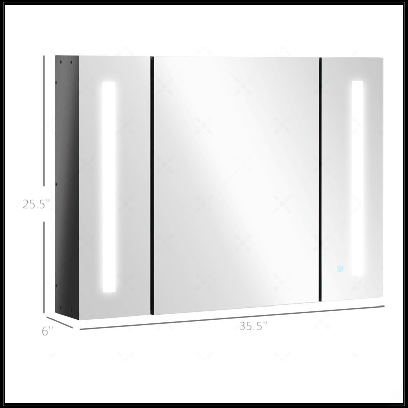Armoire à pharmacie éclairée à DEL avec miroir Kleankin