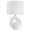 Adria 25" Cordless Table Lamp  in Crystal with Linen Shade