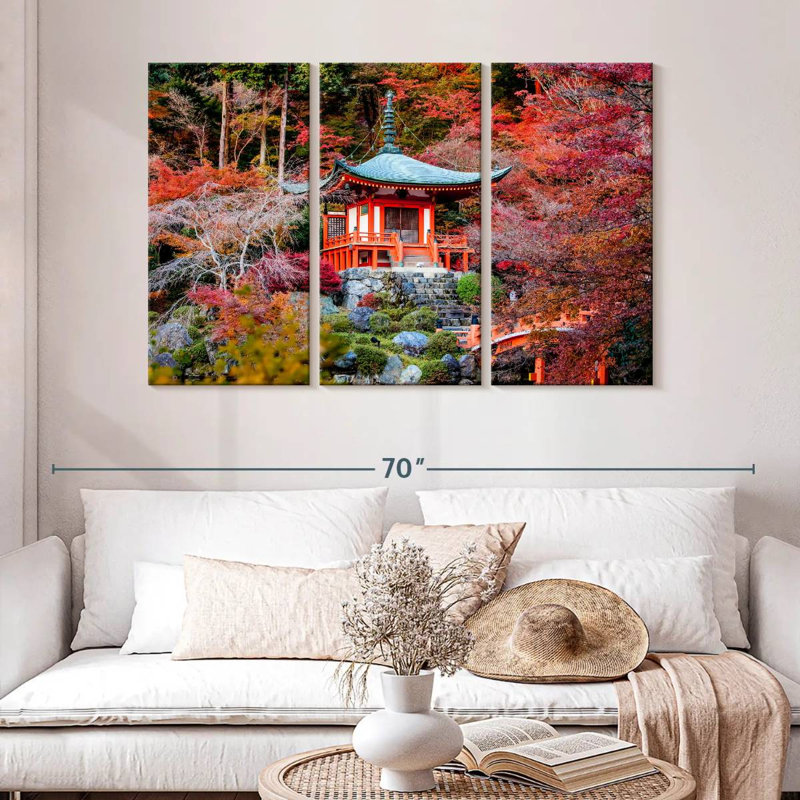 Temple japonais Adella Daigoji, H 32 po x l 50 po