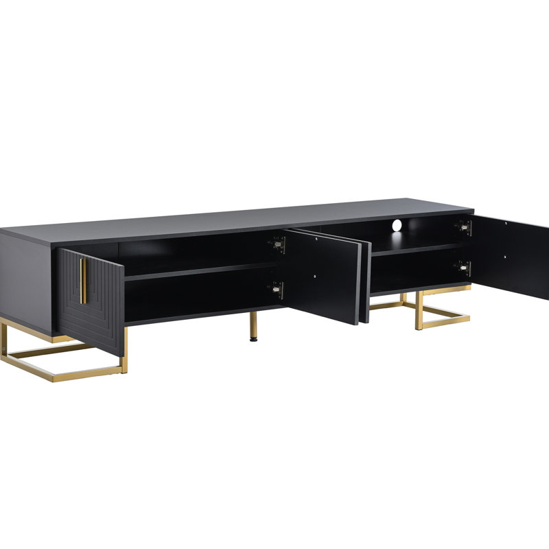 Minimalist and Extendable TV Stand with Versatile Functionality, Suitable for Various Entertainment Setups and Home Decor