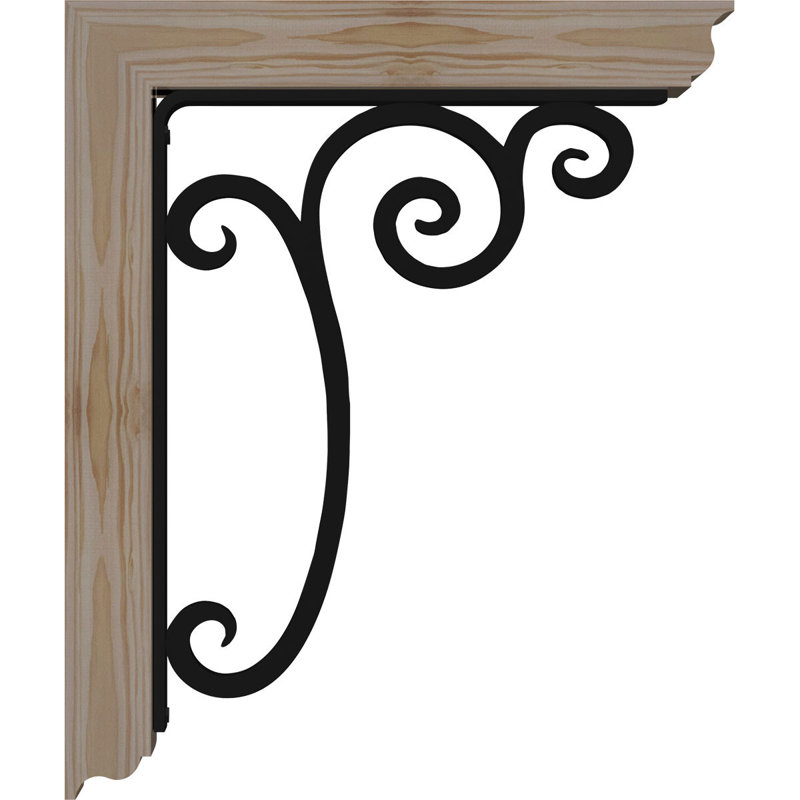 Support triple en fer traditionnel Avery 8 po, H 23 po x P 20 po, Sapin de Douglas l 3 1/2 po x T 4 po (lisse)