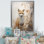Minimal Wolf In Forest I sur impression sur toile