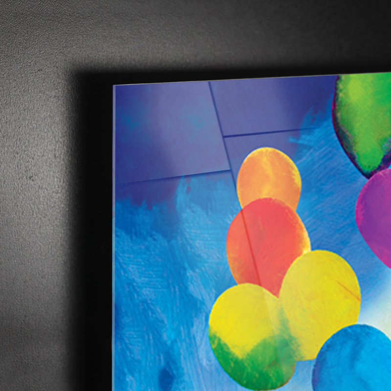 Balloons In The Air by Giallobus - No Frame Panoramic Painting on Plastic / Acrylic