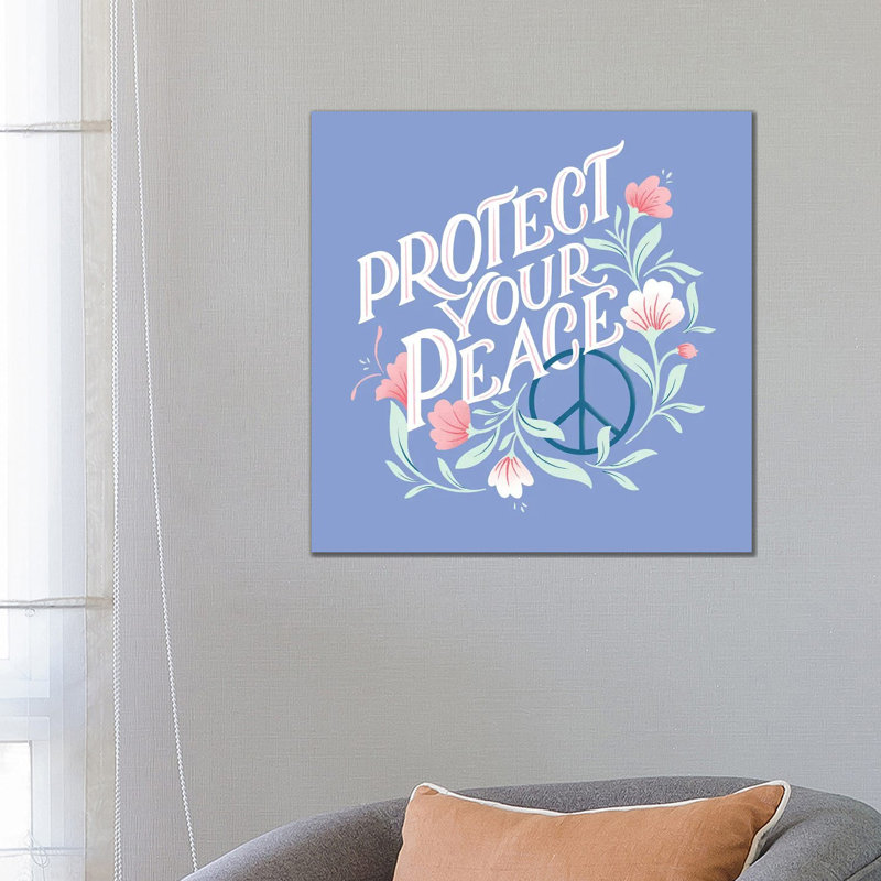 Protect Your Peace I by Gia Graham - 1 Piece Wall Art on Canvas, 66.04cm H x 66.04cm W