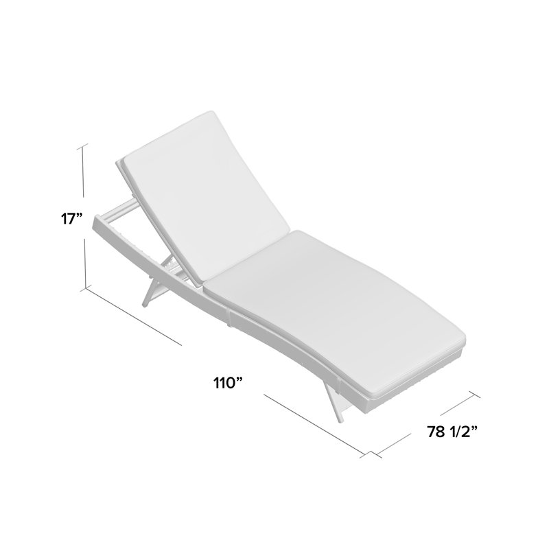 Chaises longues d'extérieur en rotin Convene, Moka