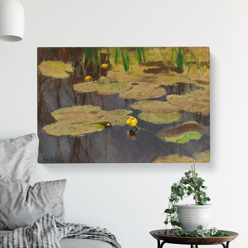 Lilly Pond by Bruno Liljefors - Wrapped Canvas, 60cm H x 91cm W x 3cm D