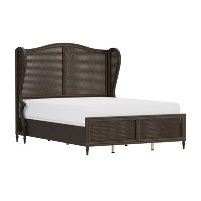 Biebel Solid Wood Wingback Bed