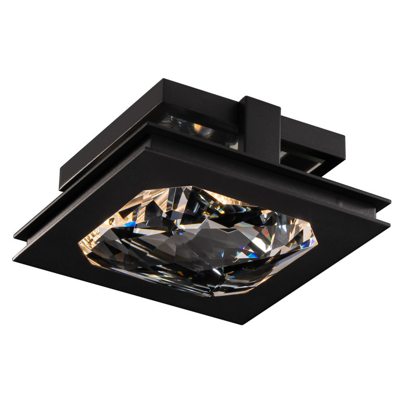 Enchante 1 - Light LED Semi Flush Mount, Black