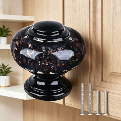 20 Pack Black Crystal Cabinet Knobs, Vintage Decorative Drawer Pulls With Easy Installation Screws For Furniture And Home Decor