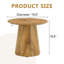 Table basse ronde en grain de bois en bois aggloméré - diamètre de 19,6 po, hauteur de 18,8 po. Autocollant de texture de grain de bois, surface de grain de bois exquis, plateau de table flexible assorti-1265113923