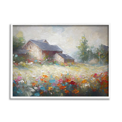 "Abstract Floral Countryside" par Ramona Murdock, reproduction d'art sur toile