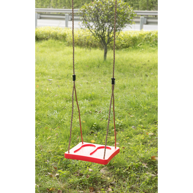 Balançoire en plastique avec chaînes et crochets, Rouge