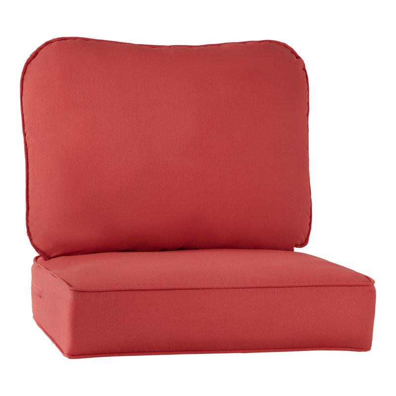 Outdoor 2-Piece Deep Seat Cushion Set, Coral