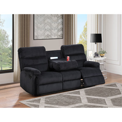 Lucie Reclining Sofa , Black