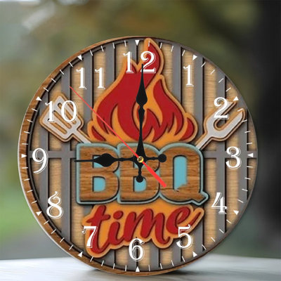 Horloge murale en bois 10 po, mouvement silencieux, à piles (piles AA non incluses), décor artistique, parfait pour les décorations
