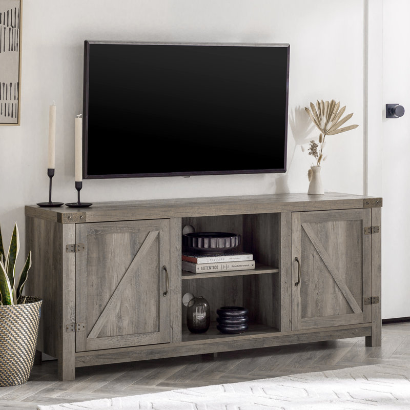 Dewhirst Unfinished TV Stand for TVs up to 58", Grey Wash