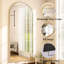 Aluminum Alloy Framed Full Length Mirror with Stand Large Wall Mirror-1888288165-1888288164