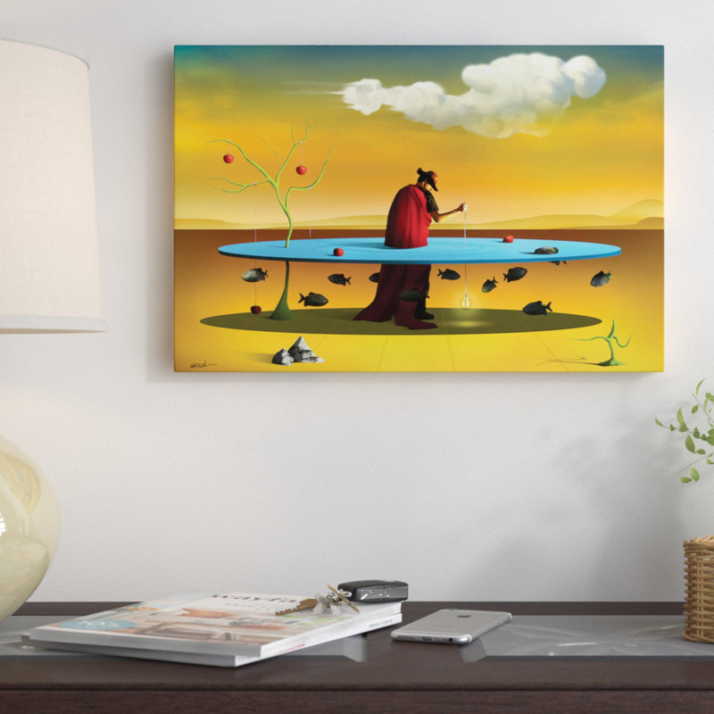 «Shepherd with Flock», impression sur toile tendue, H 12 po x l 18 po x P 1,5 po