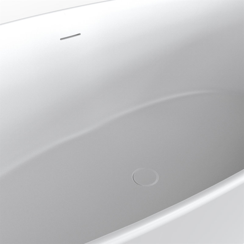 66.9 Inch Freestanding Solid Surface Soaking Bathtub For Bathroom