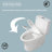 One Piece Toilet, 1.1/1.60 GPF Dual-Flush，Water-Saving Elongated Comfort Height Floor Mounted, Soft Closing Seat, 1000 Gram Map Flushing Score Toilet, Gloss White 24T02-GW-121607125