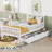 Wood Platform Bed with Guardrails on Both Sides and Two Storage Drawers-393769954-393769965