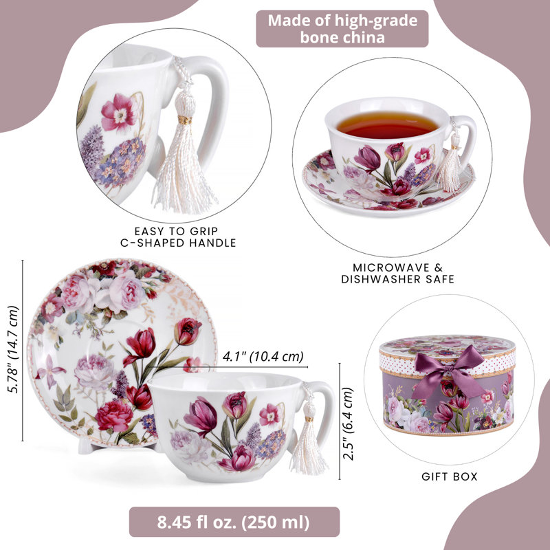 Tulip Tea/coffee Set In A Gift Box