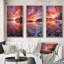 «Majestic Sunshine Over Snowy Winter Lake», 3 pièces-76461560-76461566