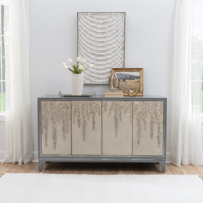 Stevensville Grey Four Door Credenza