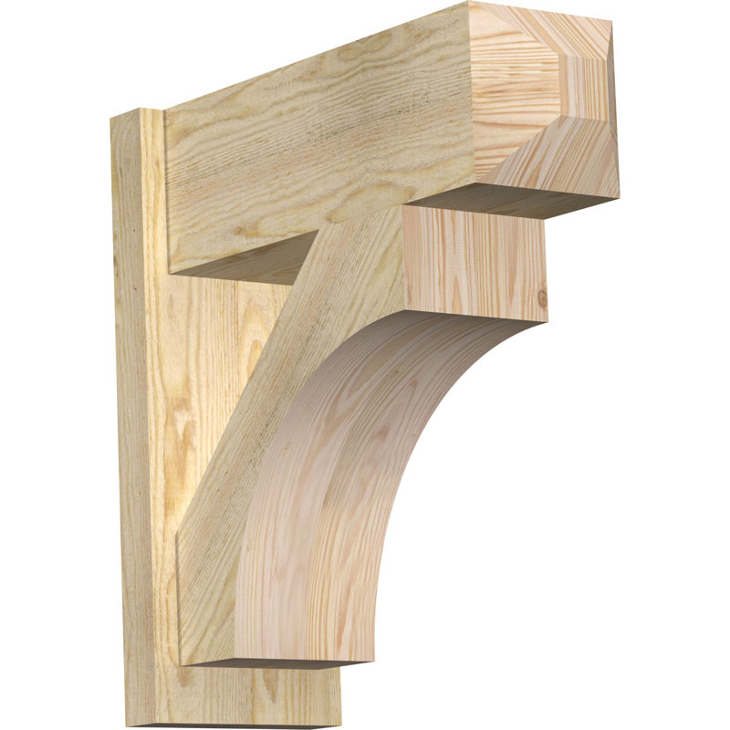 Persienne en bois rustique Westlake Craftsman, Sapin Douglas de 8 po (sciage brut), P 34 po x H 46 po
