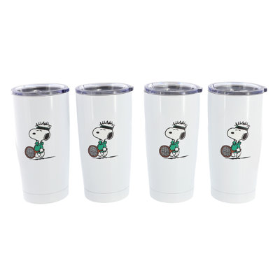 Gobelet isotherme Peanuts de 500 ml avec couvercle, blanc