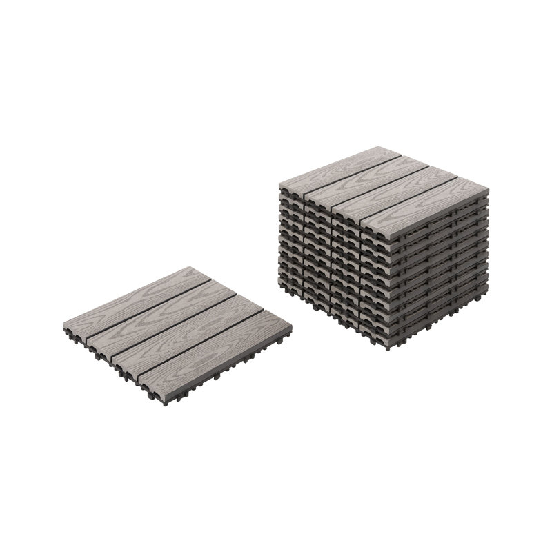 Outdoor Flooring ATESSA Wood-Plastic Composite (WPC), Grey