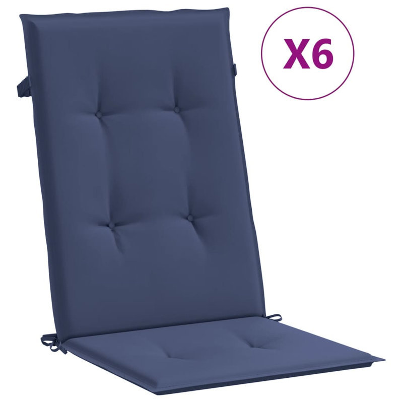Outdoor Seat / Back Cushion, 1.18" H x 19.7" W x 47.2" L, Navy Blue, 6